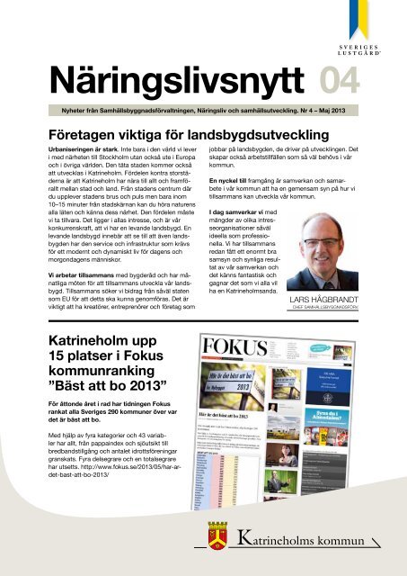 Näringslivsnytt nr 4 2013 - Katrineholms kommun