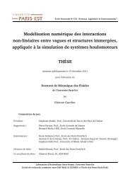 Modélisation numérique des interactions non-linéaires ... - EDF R&d