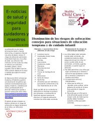 E-noticias de salud y seguridad para cuidadores y maestros