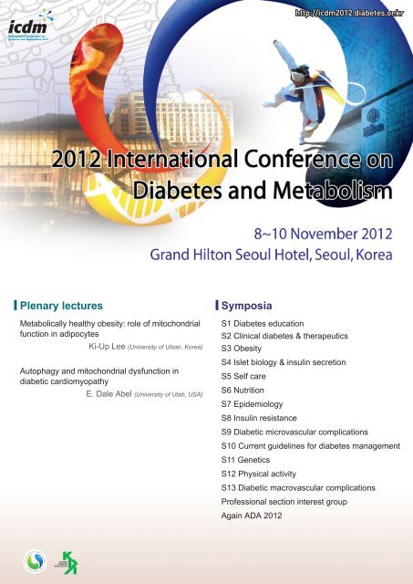Scientific program - 2012 International Conference on Diabetes and ...