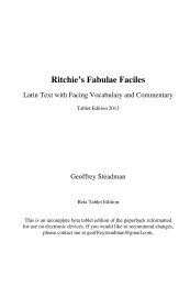 Ritchie's Fabulae Faciles - Greek and Latin Texts with Facing ...