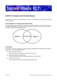 Guide To Compare and Contrast Essays - James Abela ELT
