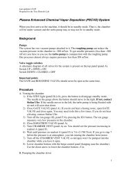 Plasma Enhanced Chemical Vapor Deposition (PECVD) System