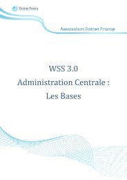 Les bases de l'Administration Centrale WSS 3.0 - Dotnet-France