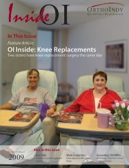 OI Inside: Knee Replacements - OrthoIndy