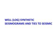 WELL (LOG) SYNTHETIC SEISMOGRAMS AND TIES TO SEISMIC