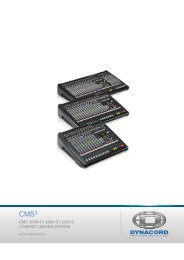 CMS 1000-3 | 1600-3 | 2200-3 COMPACT MIXING ... - Dynacord