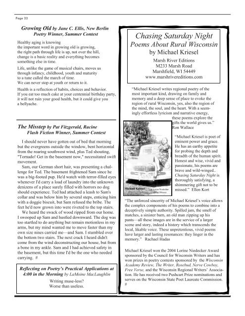 2005 Winter - Wisconsin Writers Association