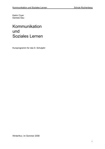 Kommunikation und Soziales Lernen