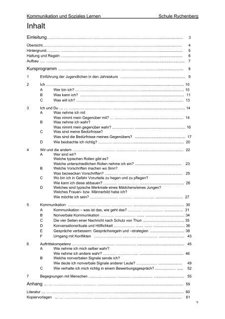 Kommunikation und Soziales Lernen