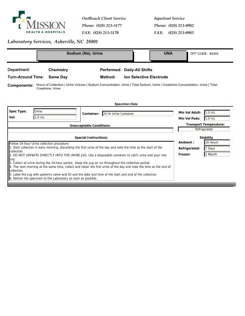 Laboratory Services, Asheville, NC 28801 - Mission Health