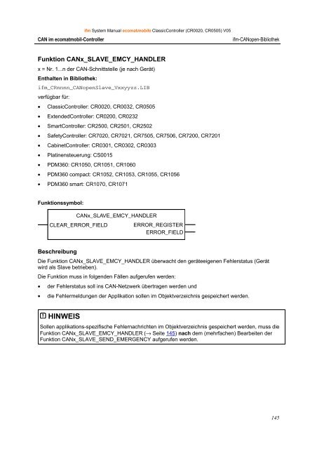 (deutsch) R360 ClassicController | CR0020, CR0505 - IFM Electronic