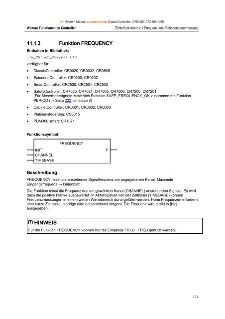 (deutsch) R360 ClassicController | CR0020, CR0505 - IFM Electronic