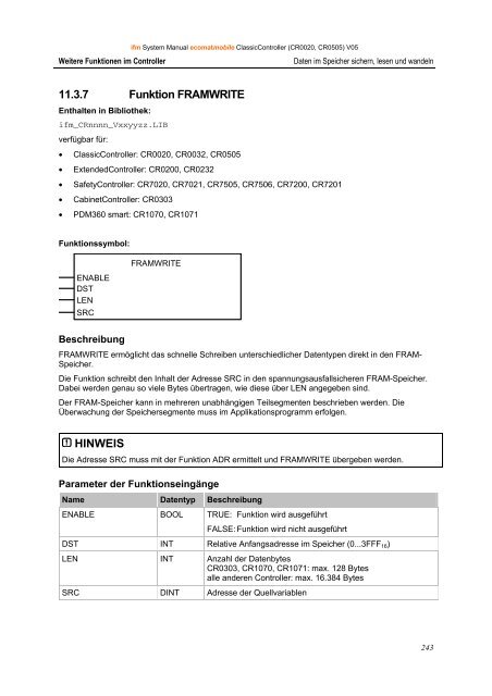 (deutsch) R360 ClassicController | CR0020, CR0505 - IFM Electronic