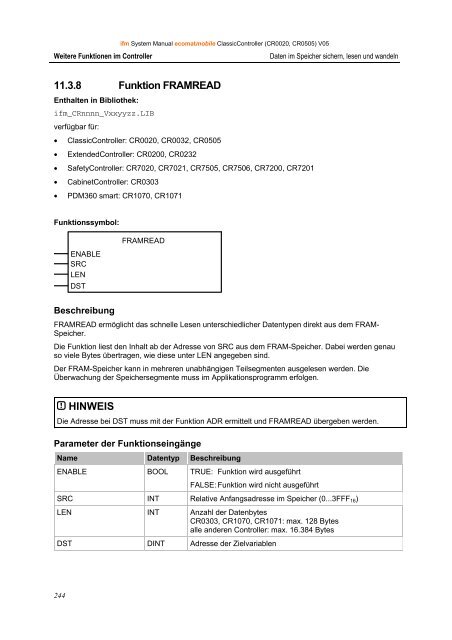 (deutsch) R360 ClassicController | CR0020, CR0505 - IFM Electronic