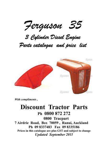 Ferguson 35 3 cylinder - Discount Tractor Parts