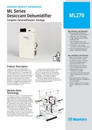 ML Series Desiccant Dehumidifier