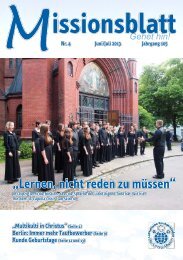Missionsblatt Juni/Juli 2013 - Lutherische Kirchenmission Bleckmar