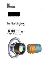 Clean-Break-Kupplung mit Kurvenverriegelung, CN-040, Rev-A