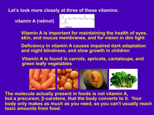 Chemistry 1010 The Chemistry of Food: Vitamins and Minerals