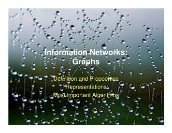 Information Networks: Graphs - schmiedecke.info