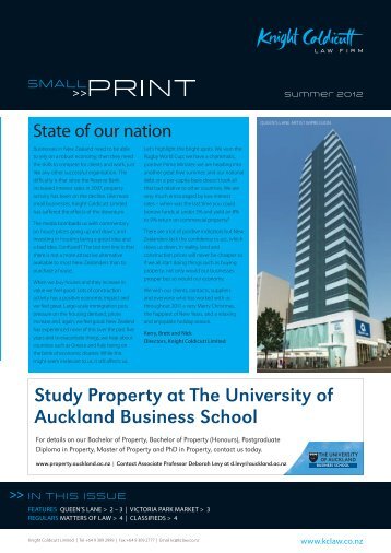 Study Property at The University of Auckland ... - Knight Coldicutt