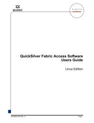 QuickSilver Fabric Access Software Users Guide - QLogic