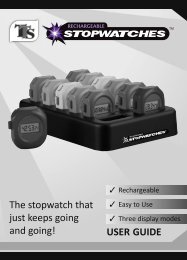 The stopwatch that just keeps going and going! USER GUIDE - TTS