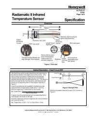 Radiamatic II Infrared Temperature Sensor Specification - Honeywell