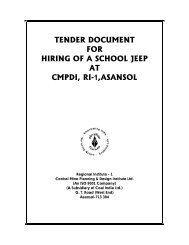 tender document for hiring of a school jeep at cmpdi, ri-1,asansol