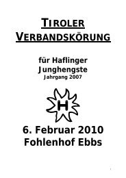 6. Februar 2010 Fohlenhof Ebbs - Haflinger Tirol