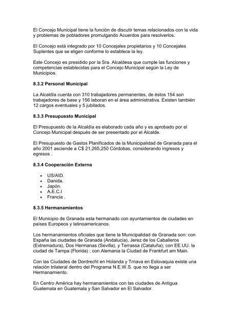 FICHA MUNICIPAL Nombre del Municipio GRANADA Nombre del ...