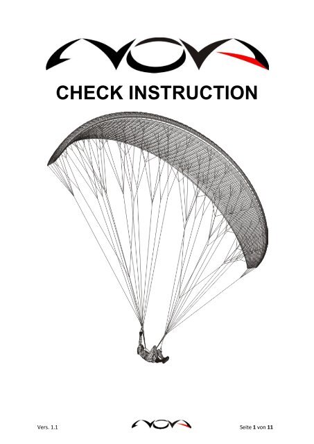 Check Instruction Nova Paragliding