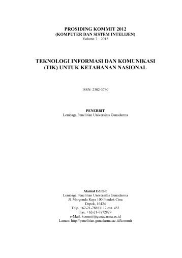 teknologi informasi dan komunikasi (tik) untuk ... - UG Journal