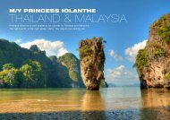 Thailand and Malaysia Itinerary by M/Y Princess Iolanthe
