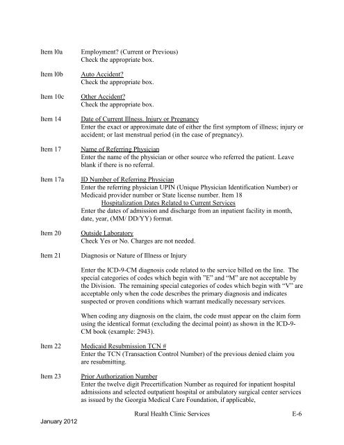 part ii policies and procedures for rural health clinic services