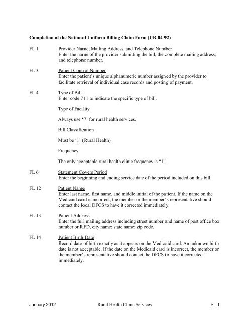 part ii policies and procedures for rural health clinic services