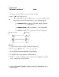 Genetics Unit Codominance worksheet Name: