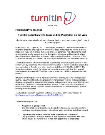 Plagiarism and the Web - Turnitin