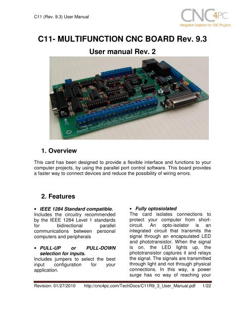 C11- MULTIFUNCTION CNC BOARD Rev. 9.3 - Stepper Motor ...