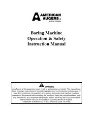 Boring Machine Operators Manual - American Augers, Inc.