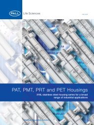PAT, PMT, PRT and PET Housings - Pall Corporation