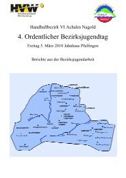 4. Ordentlicher Bezirksjugendtag - Bezirk Achalm-Nagold - HVW