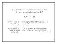 New Formula for Calculating IBW IBW= 22 x HÂ² Where 22 is the ...