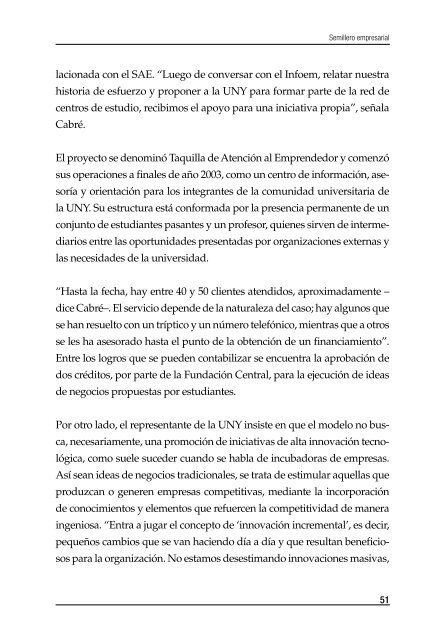 Semillero empresarial - Publicaciones - CAF