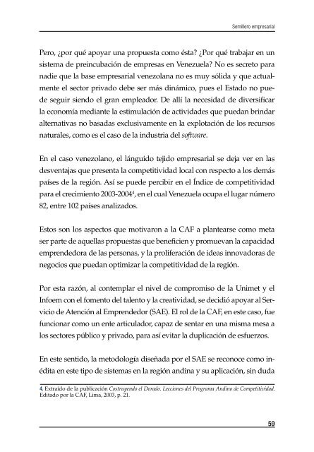 Semillero empresarial - Publicaciones - CAF