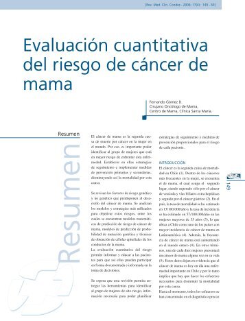 EvaluaciÃ³n cuantitativa del riesgo de cÃ¡ncer de mama