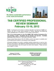 TAB Certified Professional Review Seminar - Feb 2010.pub - NEBB