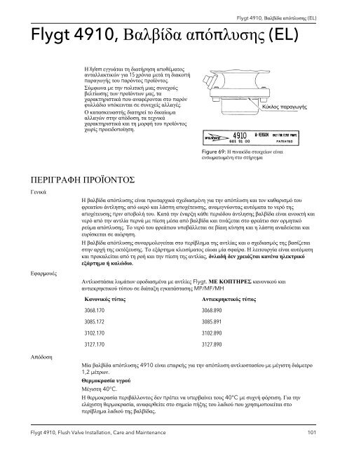 Flygt 4910, Flush Valve - MIDI Bobinage