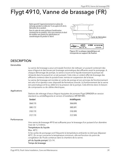 Flygt 4910, Flush Valve - MIDI Bobinage